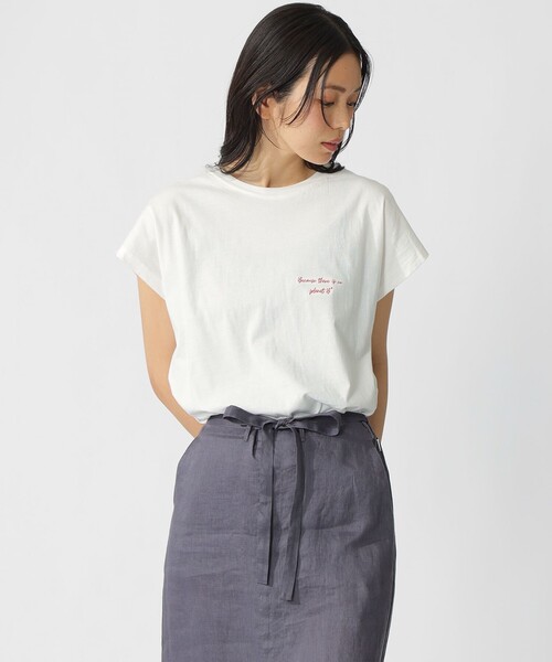 ECOALF(エコアルフ)の「NAMUR BECAUSE Tシャツ / NAMURALF T-SHIRT WOMAN(Tシャツ/カットソー・レディース・グレー/ホワイト/ベージュ系その他2・FREE)」の5枚目の写真