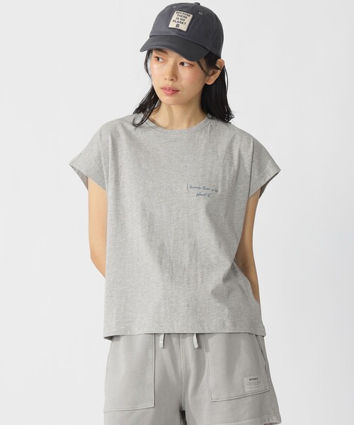 ECOALF(エコアルフ)の「NAMUR BECAUSE Tシャツ / NAMURALF T-SHIRT WOMAN(Tシャツ/カットソー・レディース・グレー/ホワイト/ベージュ系その他2・FREE)」の6枚目の写真
