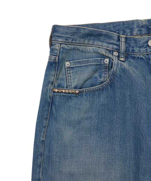 HYSTERIC GLAMOUR（ヒステリックグラマー）の「ルーズストレートデニムパンツ（デニムパンツ・メンズ・ライトインディゴブルー/ブラック・28inch/29inch/30inch/31inch/32inch/34inch）」の5枚目の写真