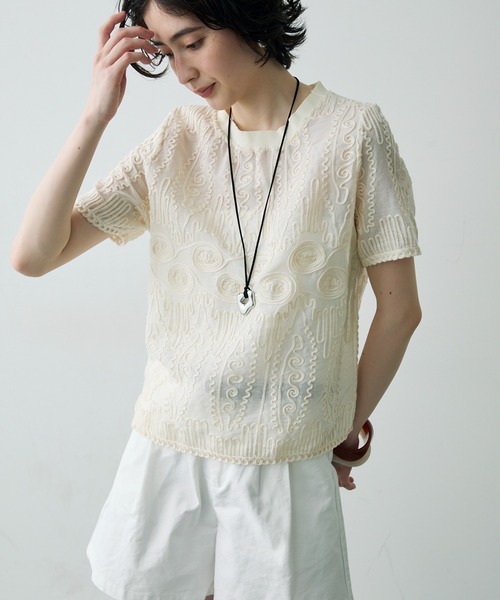 ボーホー刺繍プルオーバー（シャツ/ブラウス）｜Trish