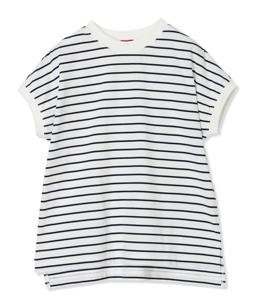 Petit Honfleur(プチオンフルール)の「2025年春夏【接触冷感・UVカット】オーガニックコットンボーダーTシャツ(Tシャツ/カットソー・レディース・イエロー/ネイビー/ホワイト・M/L)」の11枚目の写真
