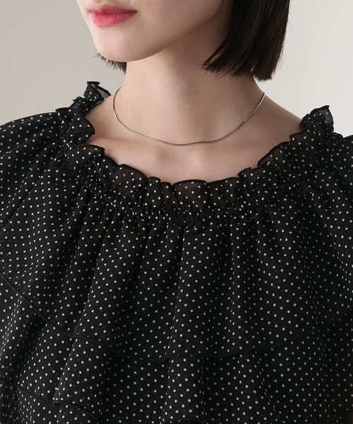 forksy.(フォルクシー)の「【forksy.】3way ギャザー フリル シアーブラウス(シャツ/ブラウス・レディース・ホワイト系その他/ブラック/ブラック系その他・FREE)」の19枚目の写真