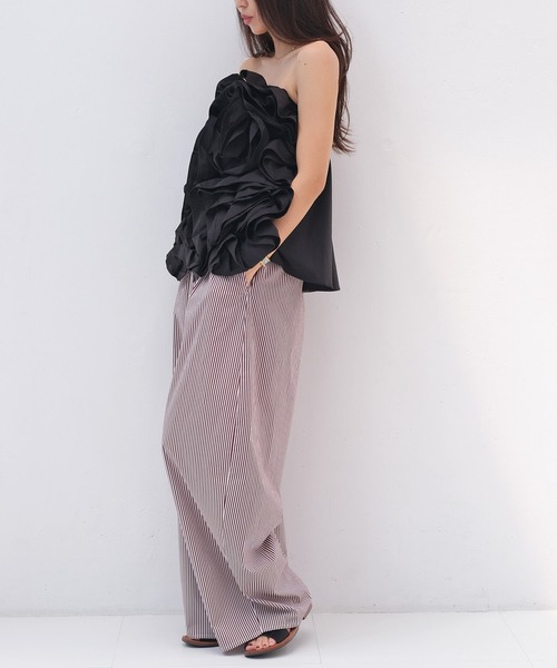 AKTE（アクテ）の「フリルティアードブラウス（シャツ/ブラウス・レディース・ブラック/アイボリー・FREE）」の4枚目の写真