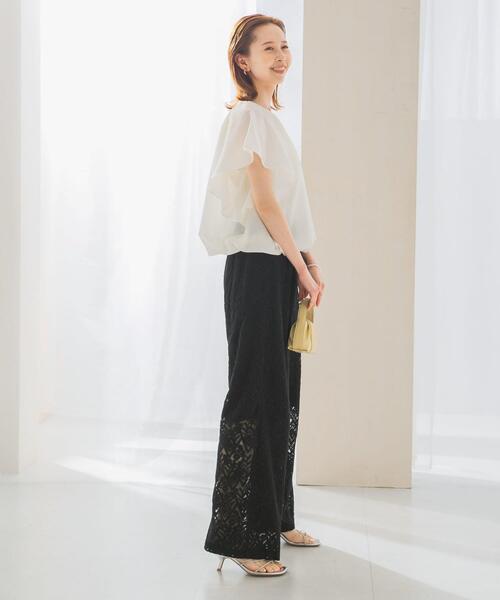 URBAN RESEARCH ROSSO WOMEN（アーバンリサーチ　ロッソ）の「レースパンツ（その他パンツ・レディース・ブラック/ホワイト・FREE）」の18枚目の写真