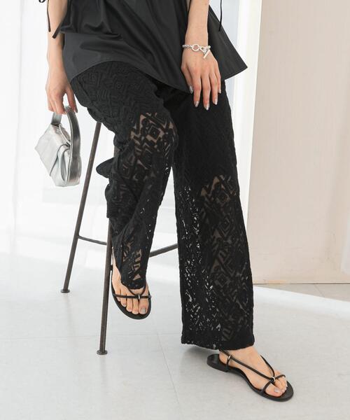 URBAN RESEARCH ROSSO WOMEN（アーバンリサーチ　ロッソ）の「レースパンツ（その他パンツ・レディース・ブラック/ホワイト・FREE）」の19枚目の写真