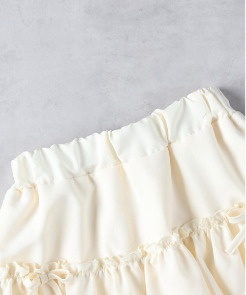 Right-on（ライトオン）の「【VIVIAN BLUE】リボン付きバルーンスカート（スカート・キッズ・ブラック/オフホワイト・140/150/160/130）」の4枚目の写真