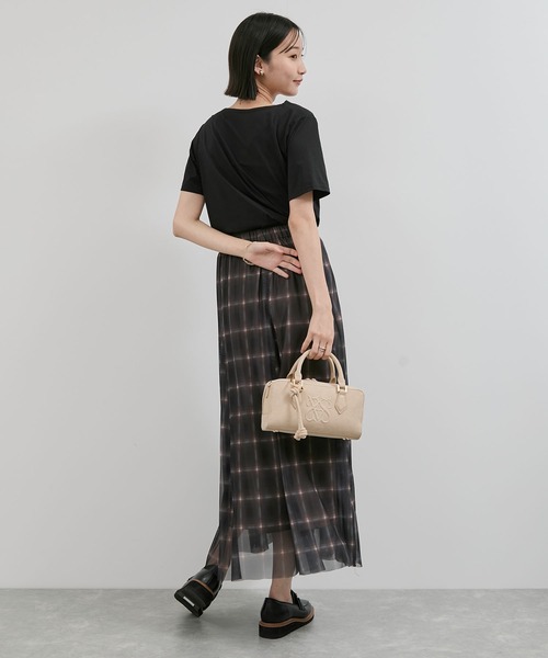 VIS(ビス)の「半袖ドレープカットソー/WEB限定カラー(Tシャツ/カットソー・レディース・オフホワイト/ブラック/ピンク/ブラック系その他/ライトグレー/キナリ/グリーン系その他2・FREE)」の18枚目の写真