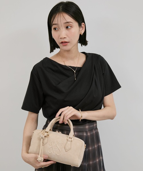 VIS(ビス)の「半袖ドレープカットソー/WEB限定カラー(Tシャツ/カットソー・レディース・オフホワイト/ブラック/ピンク/ブラック系その他/ライトグレー/キナリ/グリーン系その他2・FREE)」の15枚目の写真