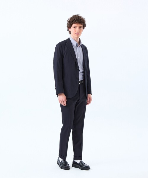 MACKINTOSH PHILOSOPHY(マッキントッシュ フィロソフィー)の「トロッター ウルトラライトトラウザーズ ナローサッカーストライプ(その他パンツ・メンズ・ダークネイビー・42/38/40/44)」の4枚目の写真