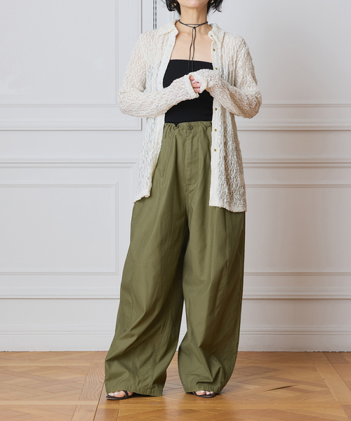 IENA LA BOUCLE（イエナラブークル）の「IENA LA BOUCLE ストレッチレースシャツ（シャツ/ブラウス・レディース・ホワイト/ブラック・FREE）」の4枚目の写真