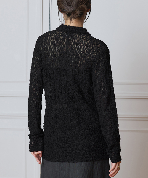 IENA LA BOUCLE（イエナラブークル）の「IENA LA BOUCLE ストレッチレースシャツ（シャツ/ブラウス・レディース・ホワイト/ブラック・FREE）」の7枚目の写真