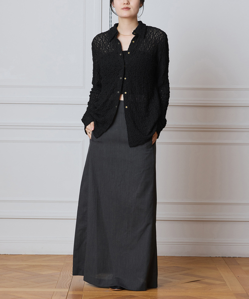 IENA LA BOUCLE（イエナラブークル）の「IENA LA BOUCLE ストレッチレースシャツ（シャツ/ブラウス・レディース・ホワイト/ブラック・FREE）」の8枚目の写真