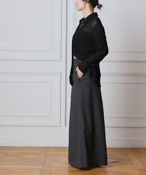 IENA LA BOUCLE（イエナラブークル）の「IENA LA BOUCLE ストレッチレースシャツ（シャツ/ブラウス・レディース・ホワイト/ブラック・FREE）」の9枚目の写真