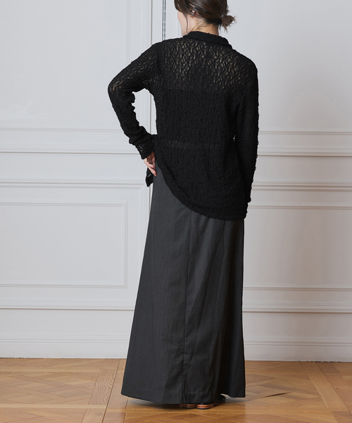 IENA LA BOUCLE（イエナラブークル）の「IENA LA BOUCLE ストレッチレースシャツ（シャツ/ブラウス・レディース・ホワイト/ブラック・FREE）」の10枚目の写真