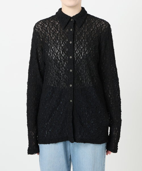 IENA LA BOUCLE（イエナラブークル）の「IENA LA BOUCLE ストレッチレースシャツ（シャツ/ブラウス・レディース・ホワイト/ブラック・FREE）」の18枚目の写真