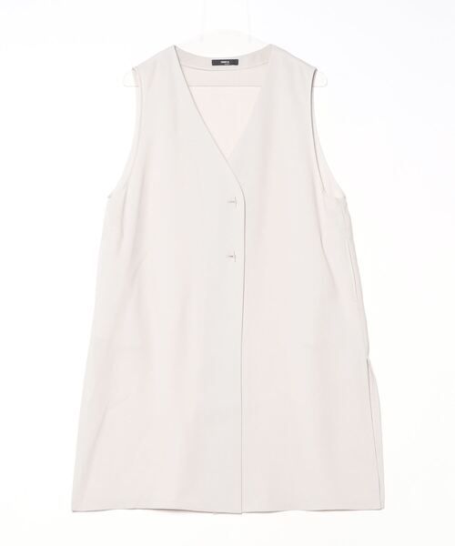 COMME CA(コムサ)の「【セットアップ対応】ストレッチカラミ ジレ(ベスト・レディース・グレイッシュベージュ/グレー/チャコールグレー・9号)」の3枚目の写真