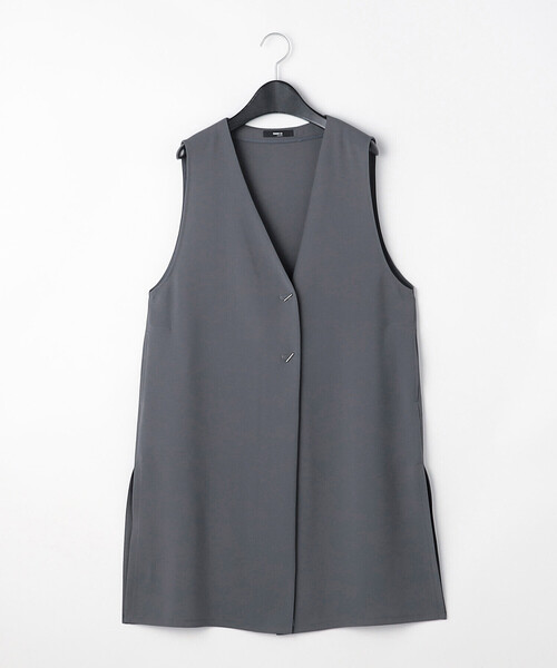 COMME CA(コムサ)の「【セットアップ対応】ストレッチカラミ ジレ(ベスト・レディース・グレイッシュベージュ/グレー/チャコールグレー・9号)」の2枚目の写真