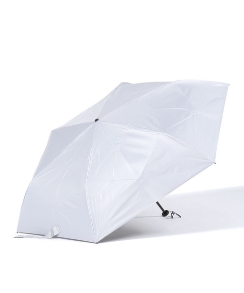 GLOBAL WORK（グローバルワーク）の「クイックシャットライト晴雨兼用傘55cm/580191（折りたたみ傘・レディース・オフホワイト/ライトブルー/グレー・FREE）」の3枚目の写真