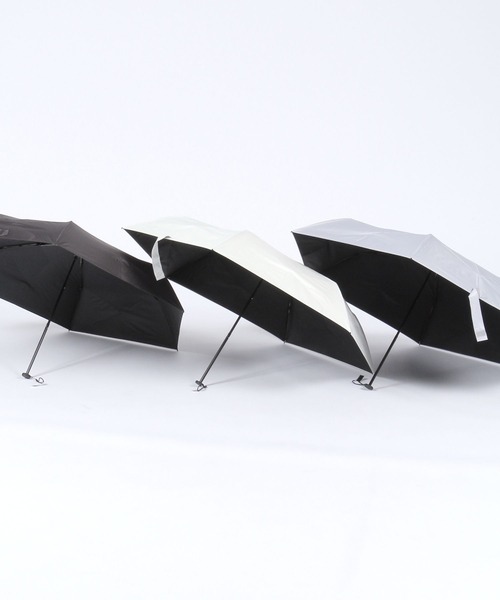 GLOBAL WORK（グローバルワーク）の「クイックシャットライト晴雨兼用傘55cm/580191（折りたたみ傘・レディース・オフホワイト/ライトブルー/グレー・FREE）」の4枚目の写真