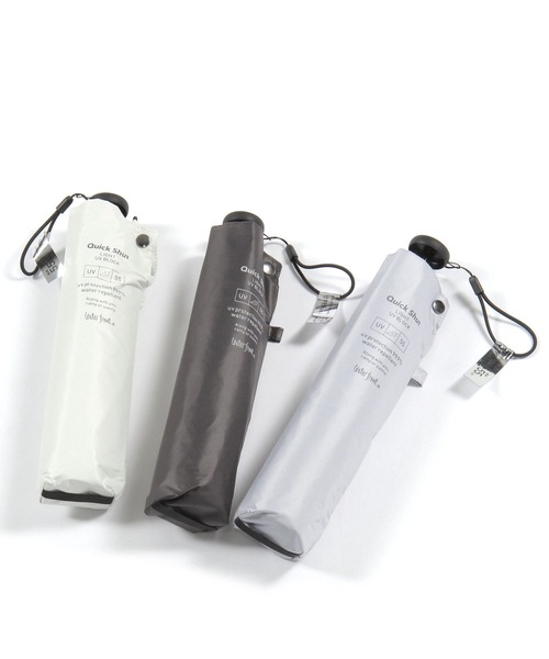 GLOBAL WORK（グローバルワーク）の「クイックシャットライト晴雨兼用傘55cm/580191（折りたたみ傘・レディース・オフホワイト/ライトブルー/グレー・FREE）」の5枚目の写真