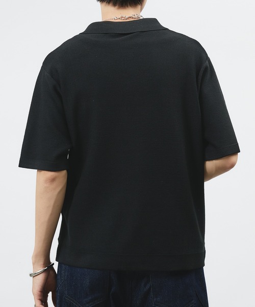 SELLE GLANT(セレグランテ)の「CABLE LINE KNIT SHIRT/ケーブルラインニットシャツ(シャツ/ブラウス・メンズ・グレイッシュベージュ/ブラック・SMALL/MEDIUM/LARGE)」の8枚目の写真