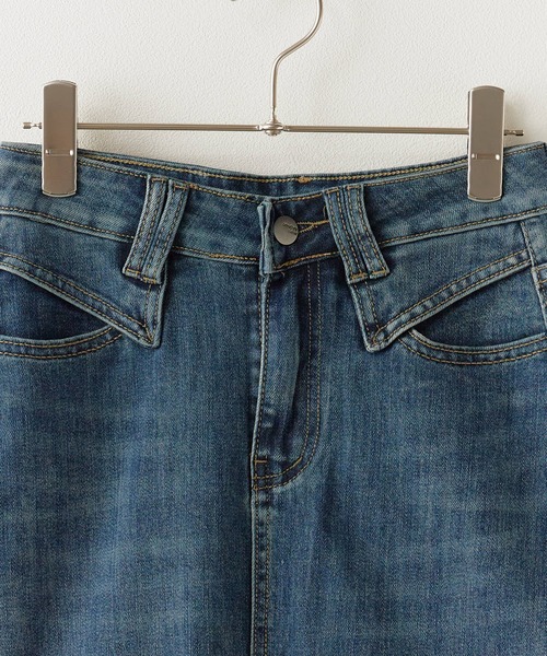 ROOPTOKYO(ループトウキョウ)の「Back slit denim skirt / バックスリット デニムスカート 夏物 夏服(デニムスカート・レディース・ネイビー/ライトブルー・S/M)」の5枚目の写真