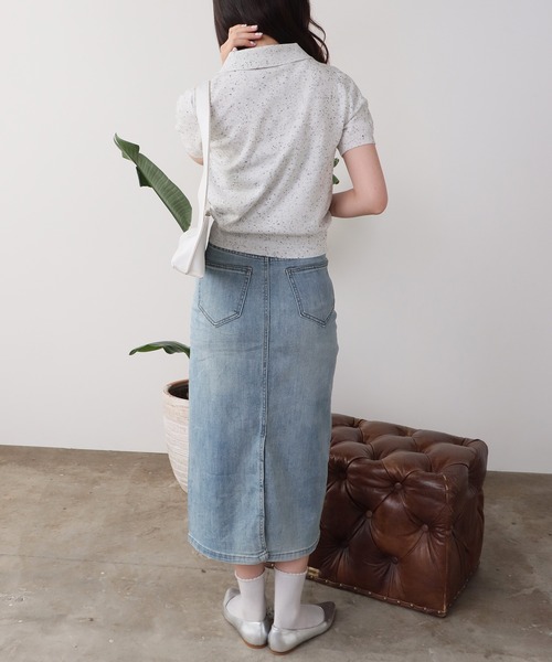 ROOPTOKYO(ループトウキョウ)の「Back slit denim skirt / バックスリット デニムスカート 夏物 夏服(デニムスカート・レディース・ネイビー/ライトブルー・S/M)」の18枚目の写真