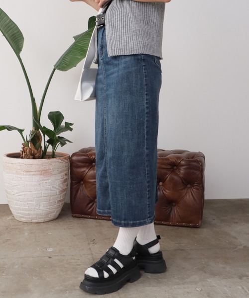 ROOPTOKYO(ループトウキョウ)の「Back slit denim skirt / バックスリット デニムスカート 夏物 夏服(デニムスカート・レディース・ネイビー/ライトブルー・S/M)」の16枚目の写真