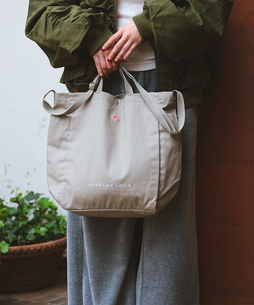 DANTON（ダントン）の「【WEB限定】DANTON / CANVAS 2WAY TOTE BAG〈QUARTIER LATIN〉（トートバッグ・レディース・ブラック/ベージュ・ONE SIZE）」の2枚目の写真