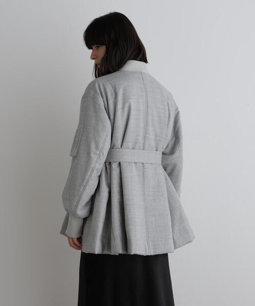 ◇サキソニーウエストベルトパフィージャケット（ミリタリージャケット