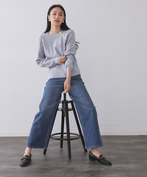 OPAQUE.CLIP（オペークドットクリップ）の「【抗菌防臭加工/通勤対応】チェーンデザインローファー（パンプス・レディース・ブラウン系その他/ブラック・01/02/03）」の14枚目の写真