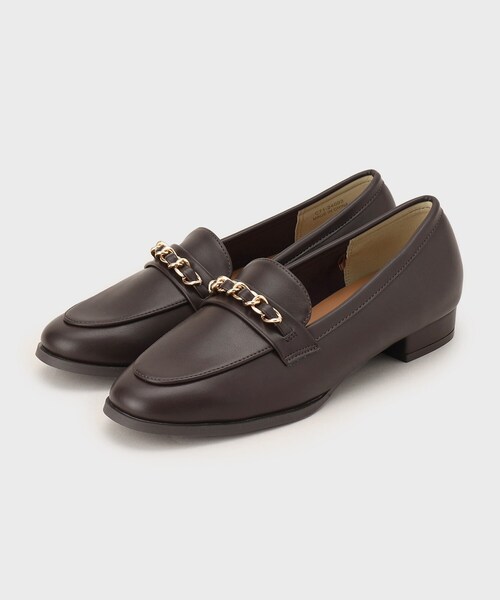 OPAQUE.CLIP（オペークドットクリップ）の「【抗菌防臭加工/通勤対応】チェーンデザインローファー（パンプス・レディース・ブラウン系その他/ブラック・01/02/03）」の7枚目の写真