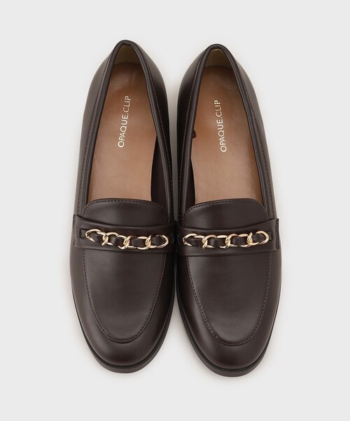 OPAQUE.CLIP（オペークドットクリップ）の「【抗菌防臭加工/通勤対応】チェーンデザインローファー（パンプス・レディース・ブラウン系その他/ブラック・01/02/03）」の10枚目の写真