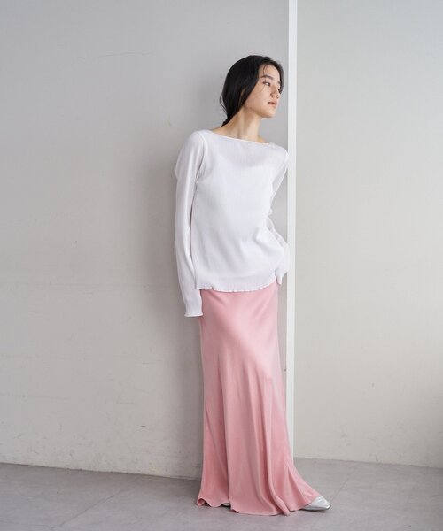 SHENERY（シーナリー）の「ニュアンスマーメイドスカート（スカート・レディース・オフホワイト/チャコールグレー/ボルドー/ピンク・36/38）」の12枚目の写真