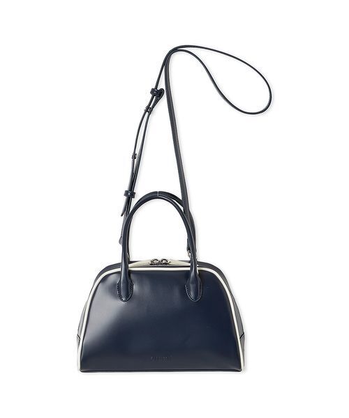 emmi（エミ）の「フェイクレザーパイピングボストンバッグ（ボストンバッグ・レディース・ネイビー/ブラウン/オリーブ・F）」の3枚目の写真