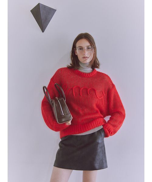 emmi（エミ）の「フェイクレザーパイピングボストンバッグ（ボストンバッグ・レディース・ネイビー/ブラウン/オリーブ・F）」の8枚目の写真