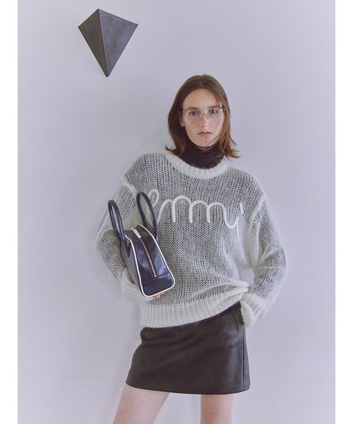 emmi（エミ）の「フェイクレザーパイピングボストンバッグ（ボストンバッグ・レディース・ネイビー/ブラウン/オリーブ・F）」の9枚目の写真