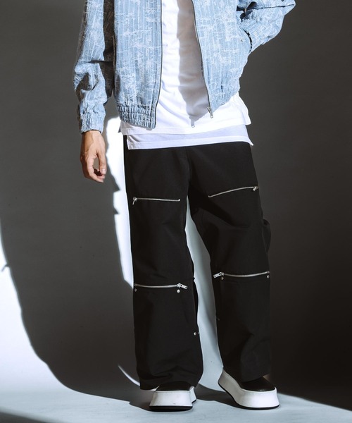 NO ID.(ノーアイディ)の「【NO ID.】2-Way Wide Pants / 2ウェイ ワイド パンツ(その他パンツ・メンズ・ブラック/グレー・2/1)」の12枚目の写真