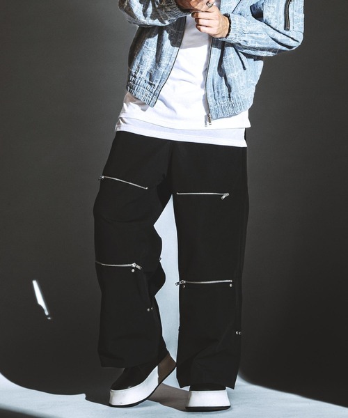 NO ID.(ノーアイディ)の「【NO ID.】2-Way Wide Pants / 2ウェイ ワイド パンツ(その他パンツ・メンズ・ブラック/グレー・2/1)」の14枚目の写真