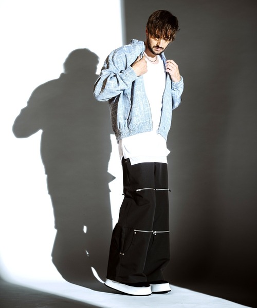 NO ID.(ノーアイディ)の「【NO ID.】2-Way Wide Pants / 2ウェイ ワイド パンツ(その他パンツ・メンズ・ブラック/グレー・2/1)」の17枚目の写真