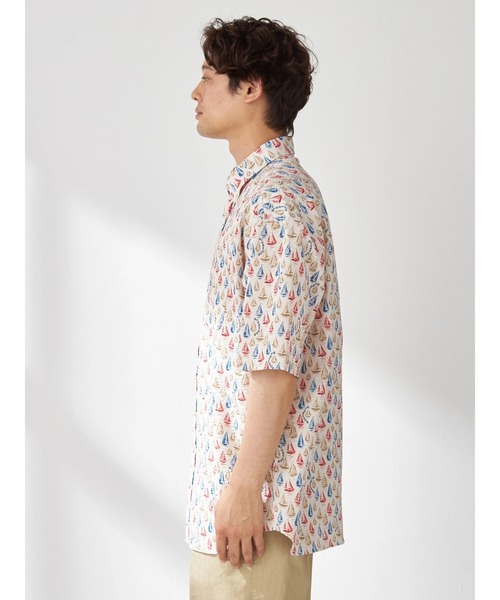 McGREGOR(マックレガー)の「リゾート柄シャツ(ヨット)(シャツ/ブラウス・メンズ・ネイビー/ナチュラル・L/M)」の4枚目の写真