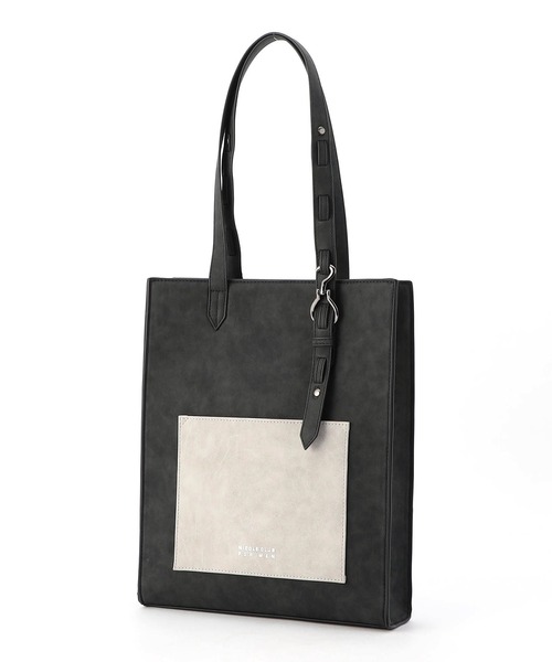 NICOLE CLUB FOR MEN（ニコルクラブフォーメン）の「フックバックルトートバッグ（トートバッグ・メンズ・ブラック/ブラック×グレー/グレー系/ネイビー・FREE）」の2枚目の写真