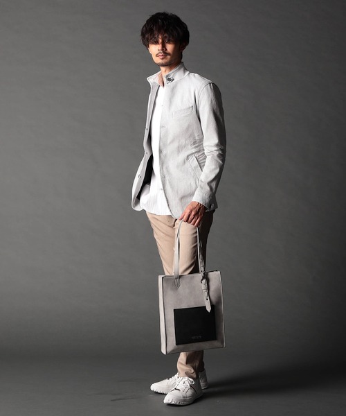 NICOLE CLUB FOR MEN（ニコルクラブフォーメン）の「フックバックルトートバッグ（トートバッグ・メンズ・ブラック/ブラック×グレー/グレー系/ネイビー・FREE）」の8枚目の写真