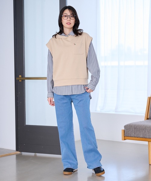 Arnold Palmer（アーノルドパーマー）の「裏ワザデニム タックパンツ（その他パンツ・レディース・インディゴブルー/ライトブルー/ダークインディゴブルー・S/L/M）」の5枚目の写真