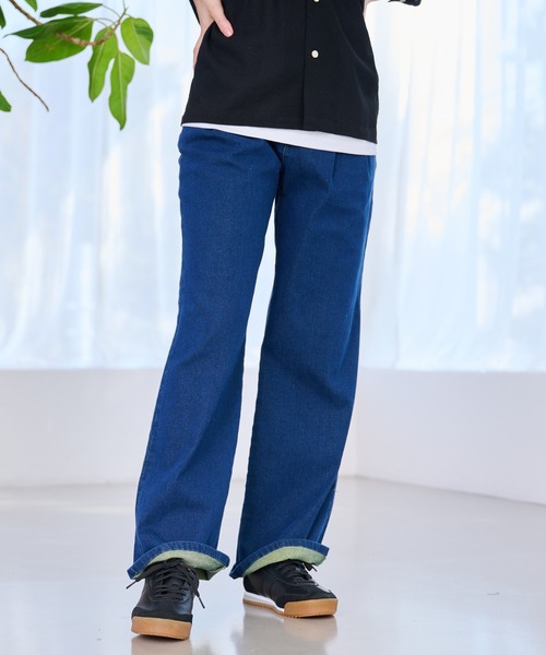 Arnold Palmer（アーノルドパーマー）の「裏ワザデニム タックパンツ（その他パンツ・レディース・インディゴブルー/ライトブルー/ダークインディゴブルー・S/L/M）」の7枚目の写真