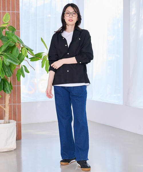 Arnold Palmer（アーノルドパーマー）の「裏ワザデニム タックパンツ（その他パンツ・レディース・インディゴブルー/ライトブルー/ダークインディゴブルー・S/L/M）」の8枚目の写真