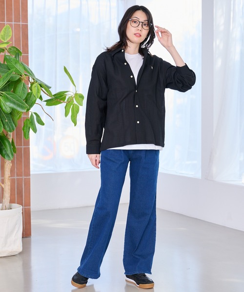 Arnold Palmer（アーノルドパーマー）の「裏ワザデニム タックパンツ（その他パンツ・レディース・インディゴブルー/ライトブルー/ダークインディゴブルー・S/L/M）」の9枚目の写真