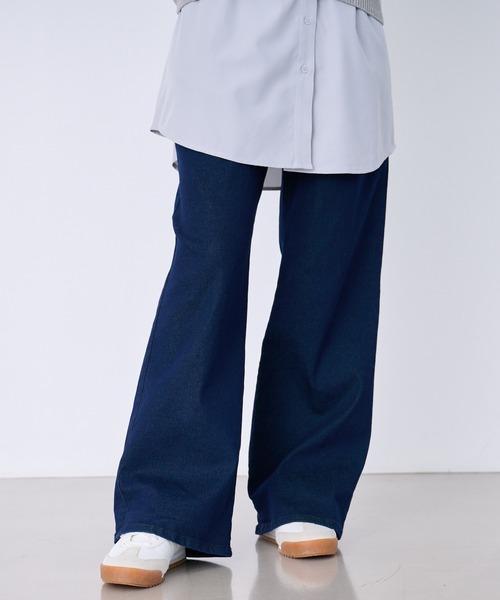 Arnold Palmer（アーノルドパーマー）の「裏ワザデニム タックパンツ（その他パンツ・レディース・インディゴブルー/ライトブルー/ダークインディゴブルー・S/L/M）」の12枚目の写真