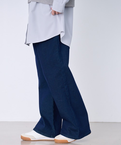 Arnold Palmer（アーノルドパーマー）の「裏ワザデニム タックパンツ（その他パンツ・レディース・インディゴブルー/ライトブルー/ダークインディゴブルー・S/L/M）」の13枚目の写真