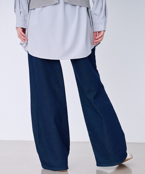 Arnold Palmer（アーノルドパーマー）の「裏ワザデニム タックパンツ（その他パンツ・レディース・インディゴブルー/ライトブルー/ダークインディゴブルー・S/L/M）」の14枚目の写真